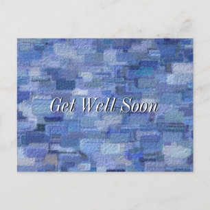 Ziegel Abstrakt Winter Blues Gute Besserung Postka Postkarte
