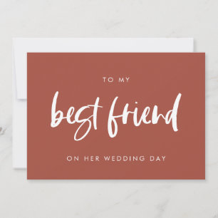 Ziegel an meine beste Freundin an ihrem Hochzeitst Einladung