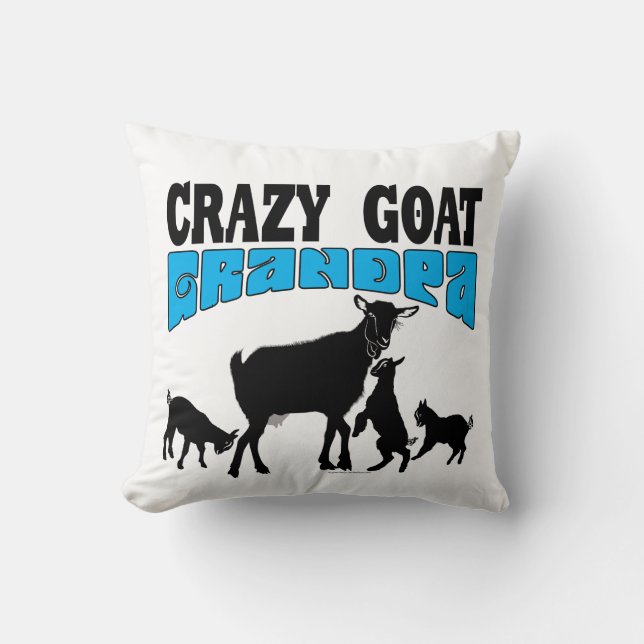 ZIEGELLOVER | Crazy Goat Grandpa Reversible Kissen (Vorderseite)
