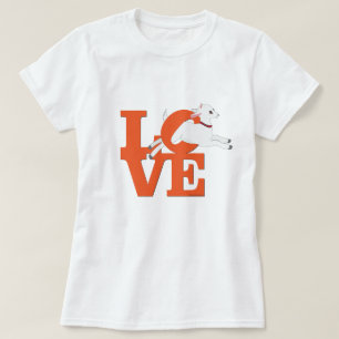 ZIEGELLOVER ORANGE Goat L O V E - Weiße Ziege T-Shirt