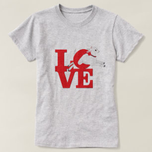 ZIEGELLOVER   RED Goat L O V E - White Goat T-Shirt
