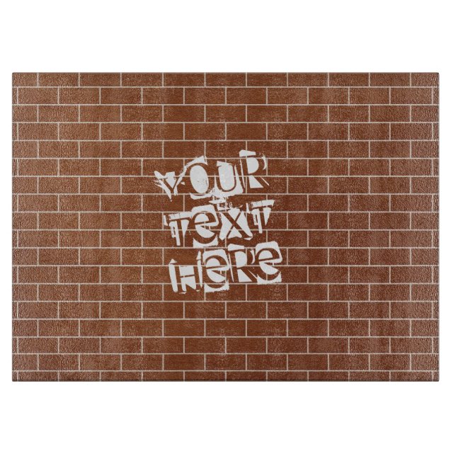 Ziegelmauer für das benutzerdefinierte Textschneid Schneidebrett (Vorderseite)
