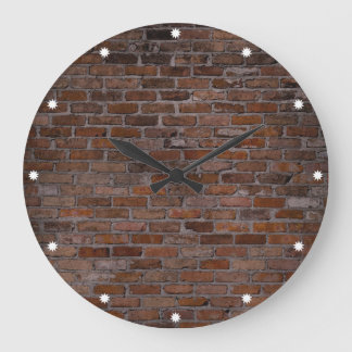 Ziegelmauer Große Wanduhr