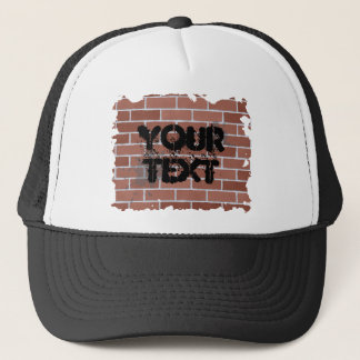 Ziegelmauer, IHRER TEXT Truckerkappe