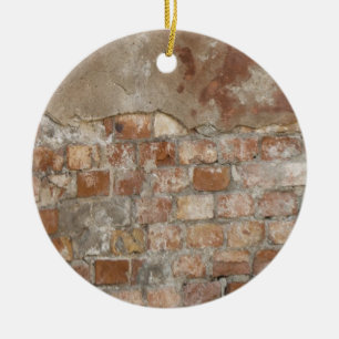 Ziegelmauer Keramik Ornament