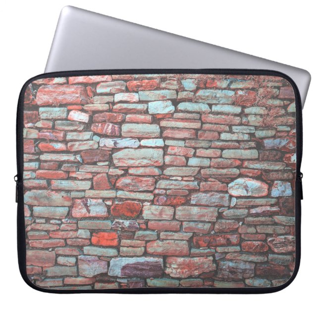 Ziegelmauer Laptopschutzhülle (Vorderseite)