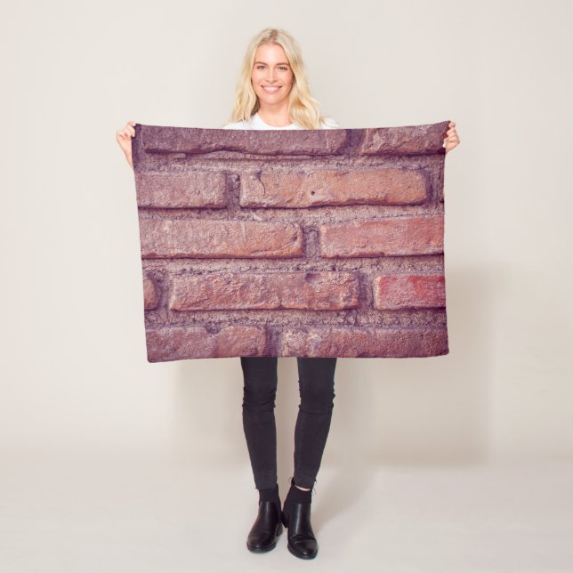 Ziegelmauer Muster Fleece Blanket - Cosy Brick (Beispiel)