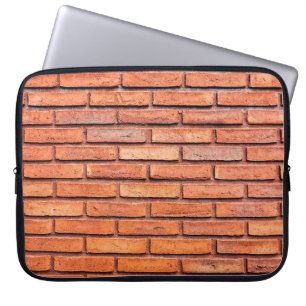 Ziegelmauer orangefarbener Ziegelstein Laptopschutzhülle