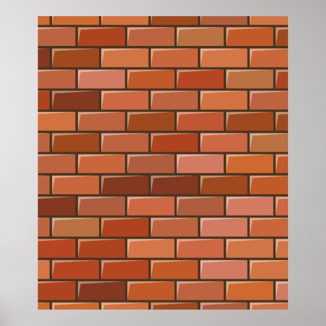 Ziegelmauer Poster (Vorne)