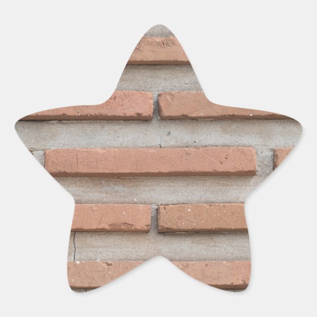Ziegelmauer Stern-Aufkleber (Vorderseite)