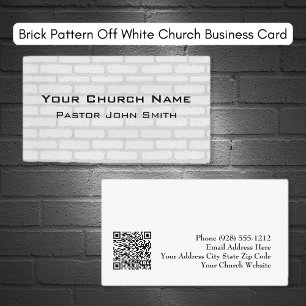 Ziegelmuster von der White Church Business Card Visitenkarte