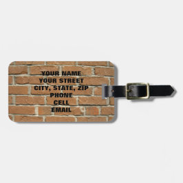 Ziegelstein-Haus Gepäckanhänger