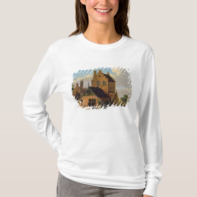 Ziegelstein-Häuser T-Shirt (Vorderseite)