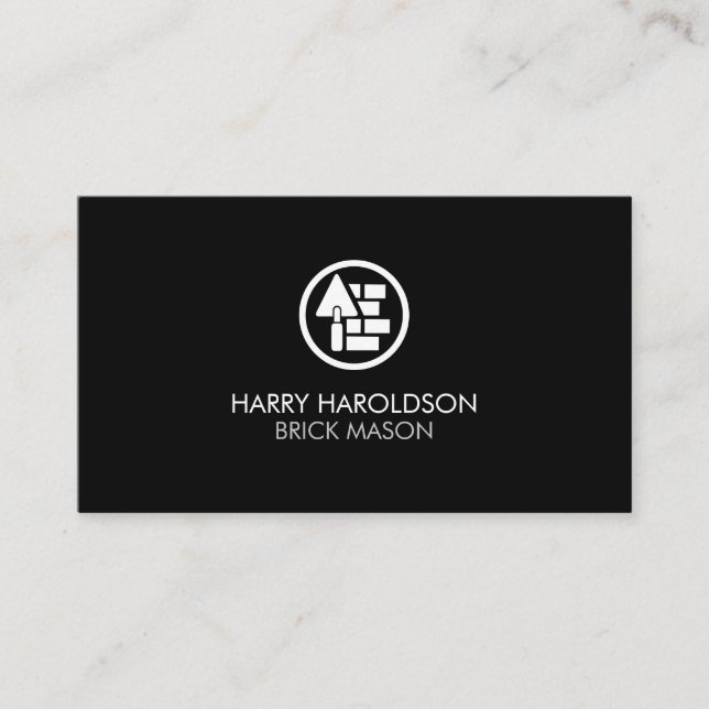 Ziegelstein Mason Mauerbau Visitenkarte (Vorderseite)