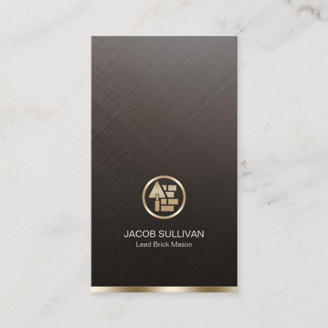 Ziegelstein Mason Mauerbau Visitenkarte (Vorderseite)