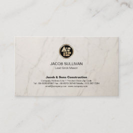 Ziegelstein Mason Mauerbau Visitenkarte