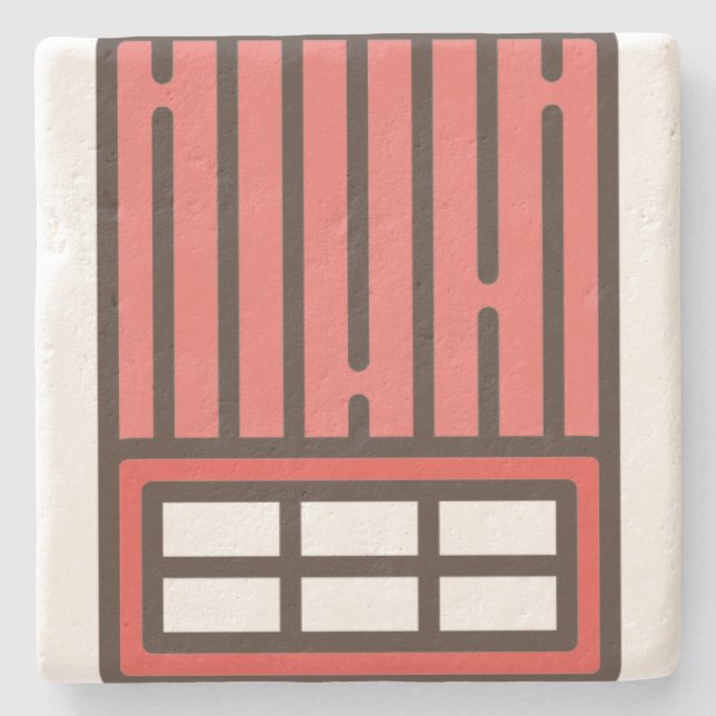 Ziegelstein Steinuntersetzer (Vorderseite)