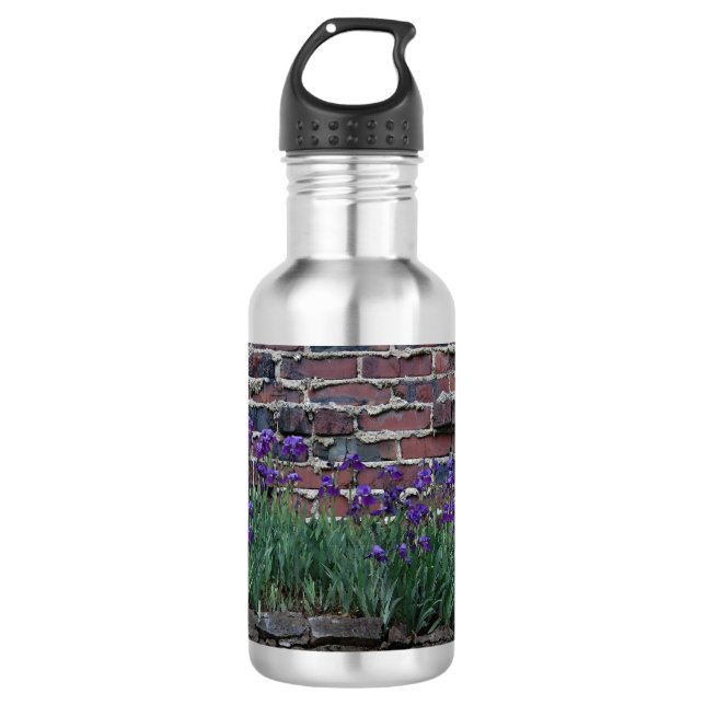 Ziegelstein-u. Iris-Wasser-Flasche Edelstahlflasche (Vorderseite)