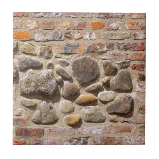 Ziegelstein und Steinwand Fliese