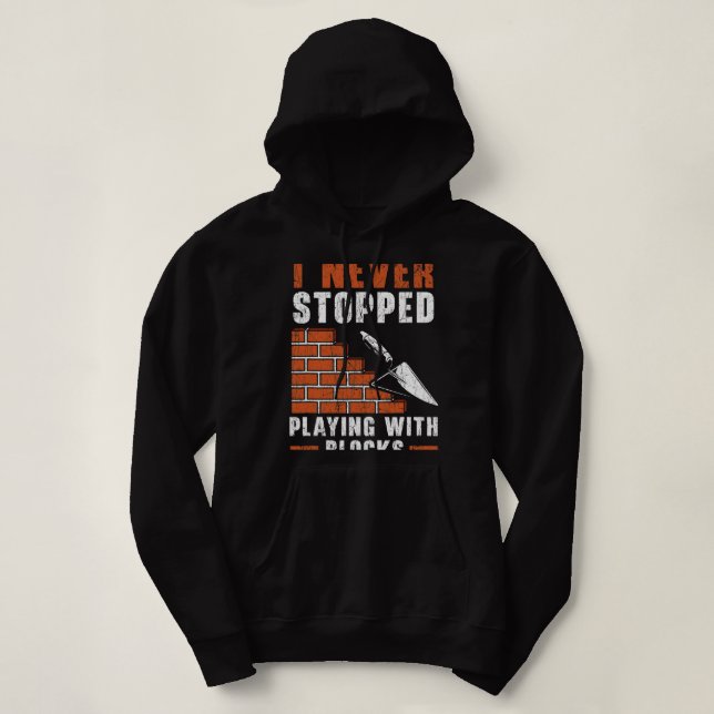 Ziegelsteine habe ich nie aufgehört, mit Blo zu sp Hoodie (Design vorne)
