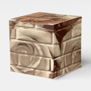 Ziegelsteine Rose 13-Braunquadrat Gastgeschenk Box Geschenkschachtel