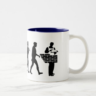 Ziegelsteinschicht Maurer Brickies Geschenke Zweifarbige Tasse