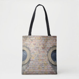 Ziegelsteinwand und Fenster Taschen-Tasche Tasche