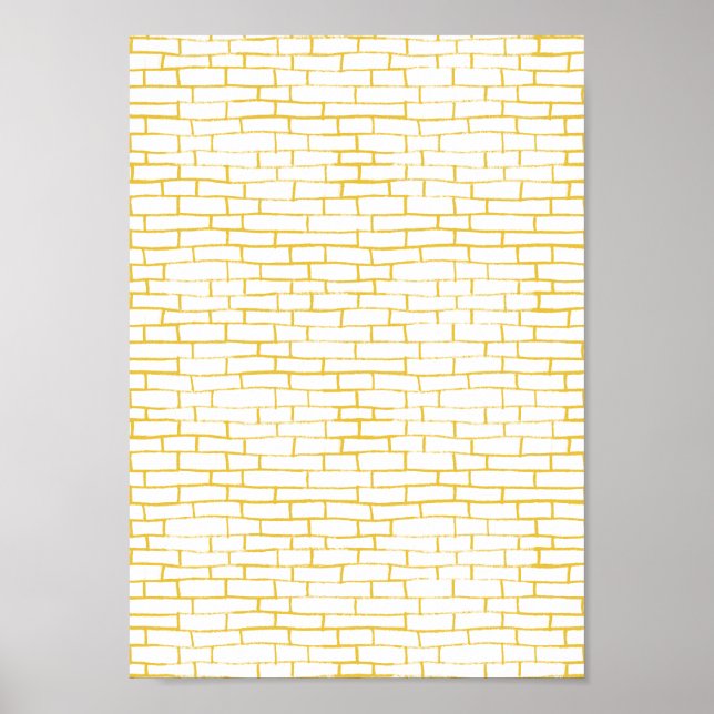 Ziegelstraße - transparent & gelb poster (Vorne)