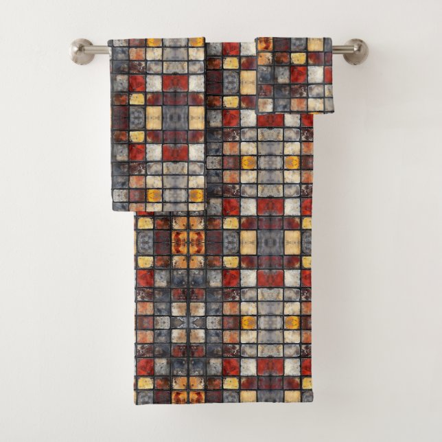 Ziegelwand bunt badhandtuch set (Insitu)