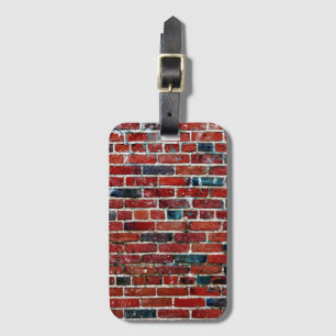 Ziegelwand Coole Textur Muster Gepäckanhänger