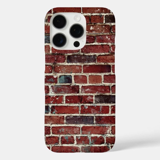 Ziegelwand Coole Textur Muster iPhone 16 Pro Hülle (Rückseite)