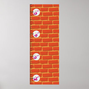 Ziegelwand-Wachstumsdiagramm Poster