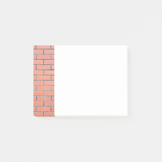 Ziegelwandmuster Post-it Klebezettel (Vorderseite)