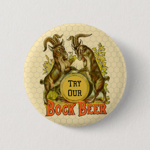Ziegen Bock-Bierwerbung Button