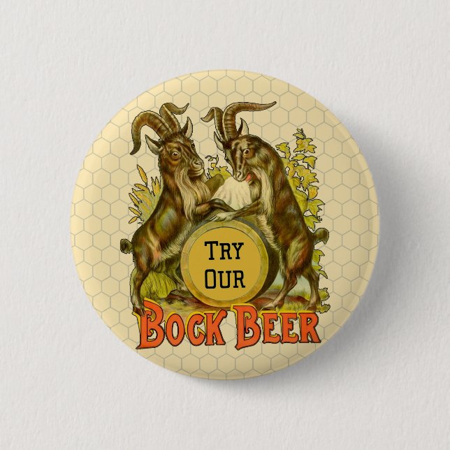Ziegen Bock-Bierwerbung Button (Vorderseite)