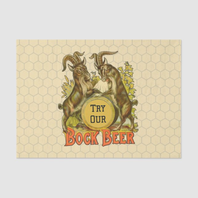 Ziegen Bock-Bierwerbung Seidenpapier (Vorderseite)