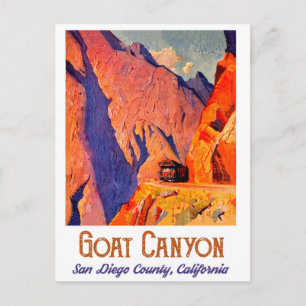Ziegen-Canyon, San Diego, Kalifornien Postkarte