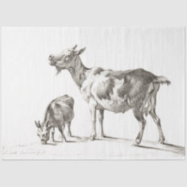 Ziegen Ephemera Decoupage Vintag Farm Seidenpapier