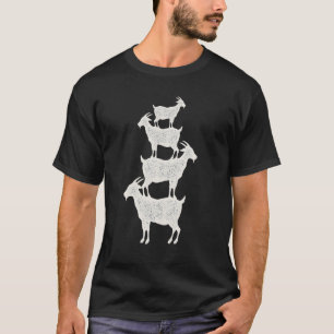 Ziegen gestapelt auf einander Tiertier Art T-Shirt