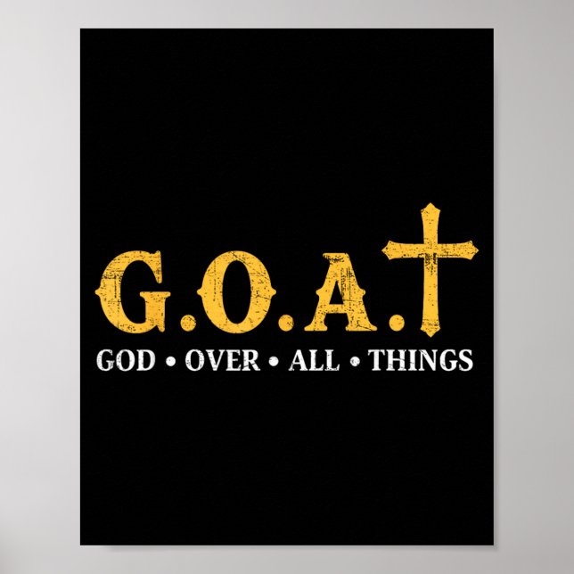 Ziegen Gott über alle Dinge Poster (Vorne)