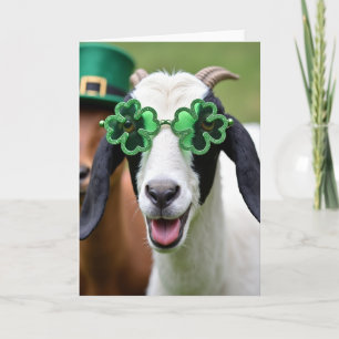Ziegen-Grüne-Brille-Lustige Karte