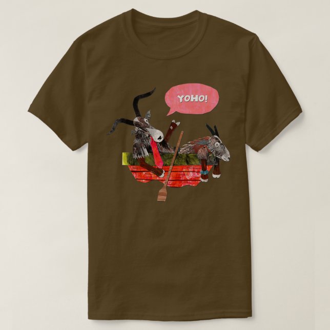 Ziegen in einem Boot T-Shirt (Design vorne)