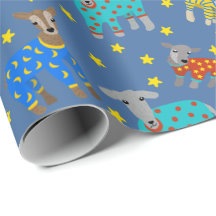 Ziegen in Pajamas mit Stars Blue Gemustert