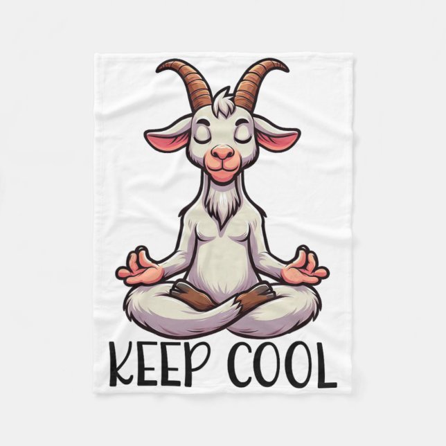 Ziegen Keep Cool Yoga Meditation  Fleecedecke (Vorderseite)