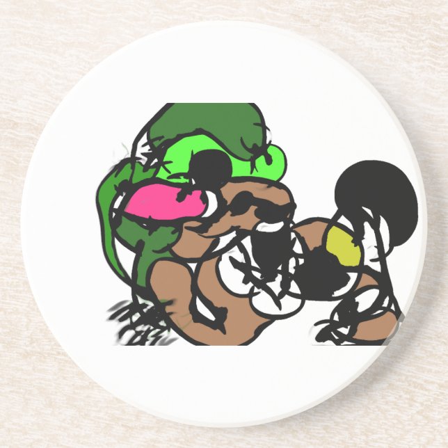 Ziegen machen Spaß Getränkeuntersetzer (Vorne)