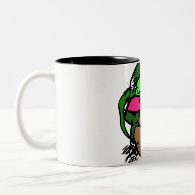 Ziegen machen Spaß Zweifarbige Tasse (Links)