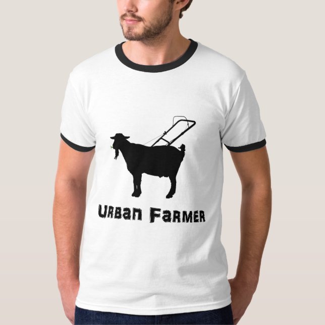Ziegen-Mäher-städtisches Bauers-T-Shirt T-Shirt (Vorderseite)