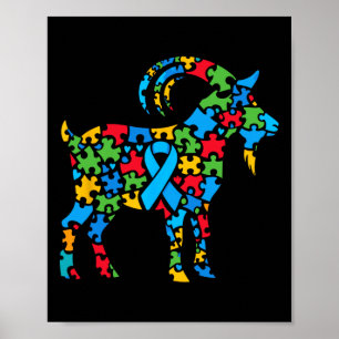Ziegen-Puzzle Autismus-Bewusstsein Autistische Fra Poster