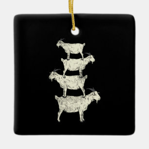 Ziegen Retro  Keramikornament