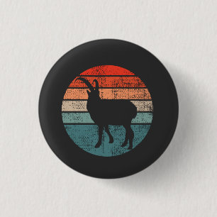 Ziegen Retro Vintage Button